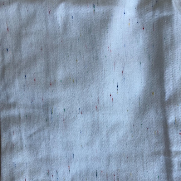 Anthropologie Chino Multi Speckled Raibow Splatter White Rolled up Pants Jeans - Picture 7 of 10